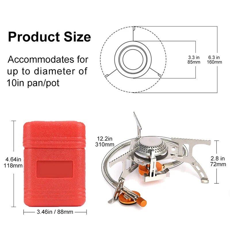 Camping Gas Stove – Portable Folding Outdoor Stove for Cooking