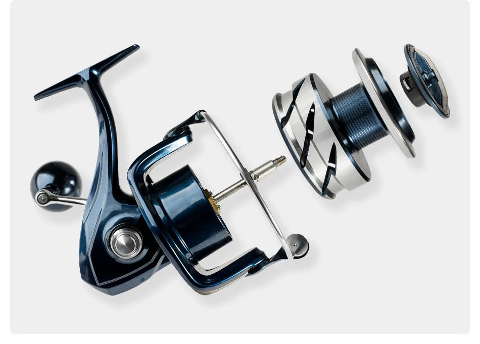 Noeby Spinning Fishing Reel 2500 3000 4000 5000 6000 8000 10000 Max Drag 25kg Aluminum Saltwater Spinning Fishing Reels