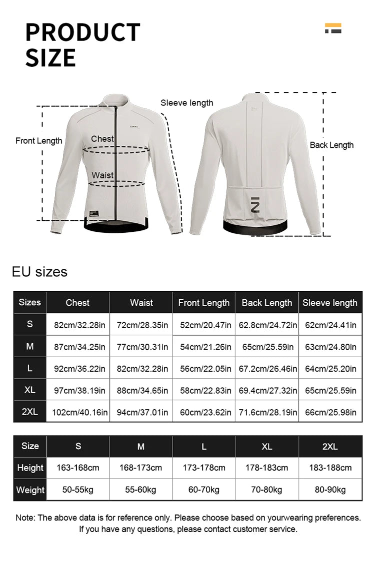 INBIKE Winter Men’s Cycling Jersey – Long Sleeve Fleece Warm MTB & Road Bike Clothing