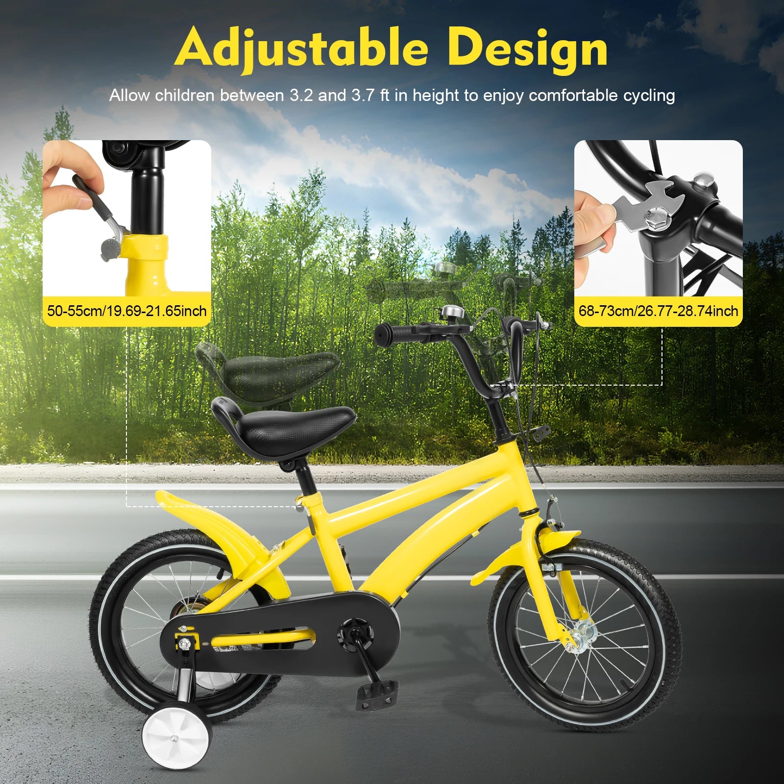 14-Inch Kids’ Bicycle – Safe, Adjustable & Fun for Growing Riders