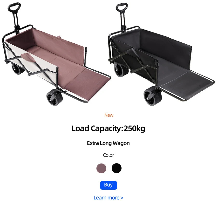 Heavy-Duty Collapsible Folding Utility Wagon for Beach & Camping