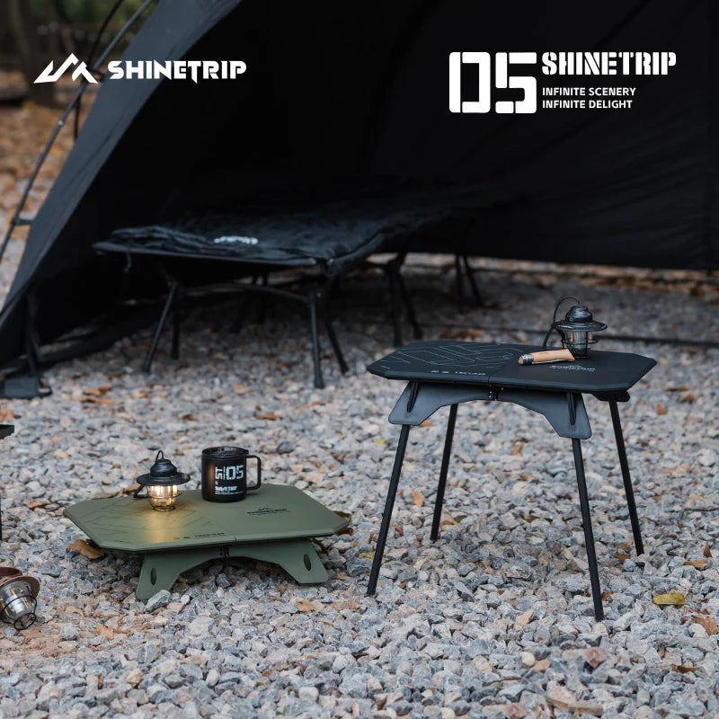 ShineTrip 05 Ultralight Folding Camping Table with ABS Top & Aluminum Legs