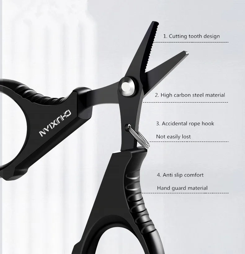 Titanium-Coated Fishing Scissors & Pliers