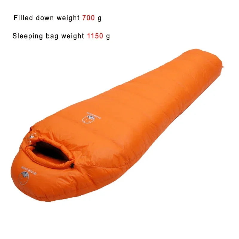 BLACKSNOW Very Warm White Goose Down Mummy Sleeping Bag – Winter-Ready Thermal Comfort