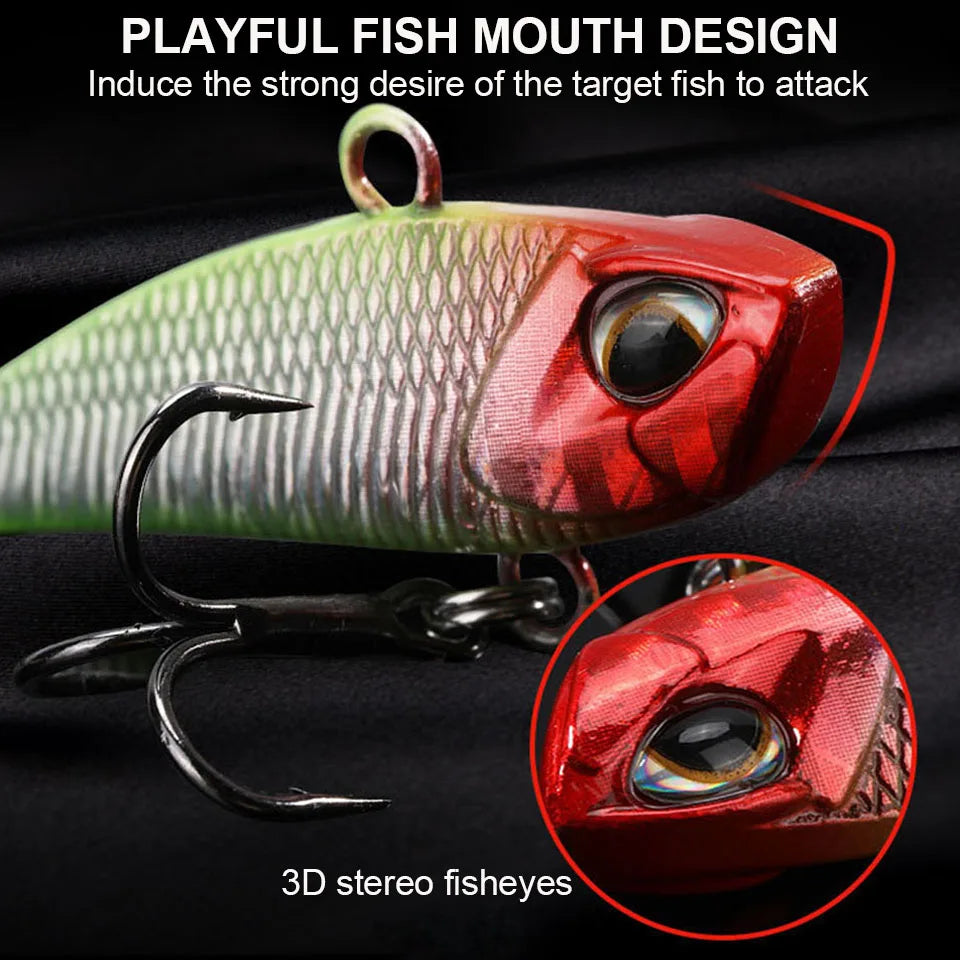 WALK FISH Spinner Bait Metal VIB Fishing Lure – Rotating Tail Vibration Sequins
