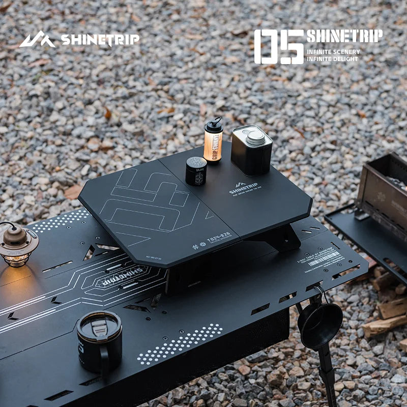ShineTrip 05 Ultralight Folding Camping Table with ABS Top & Aluminum Legs