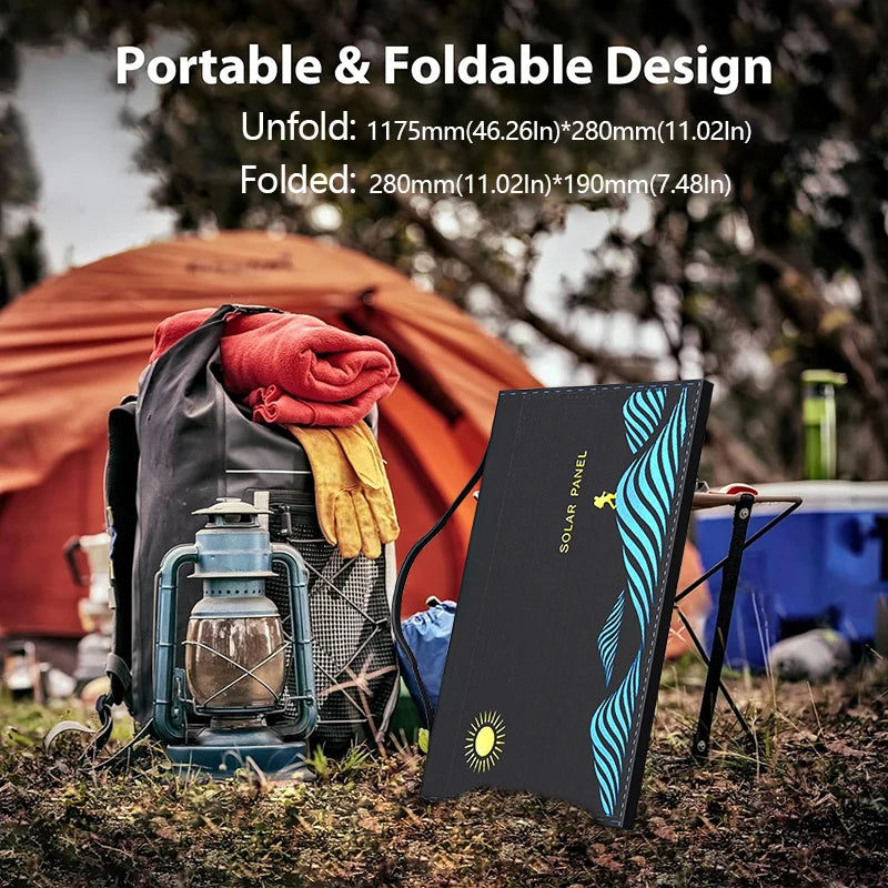 1000W Portable Folding Solar Panel with USB/DC Outlets