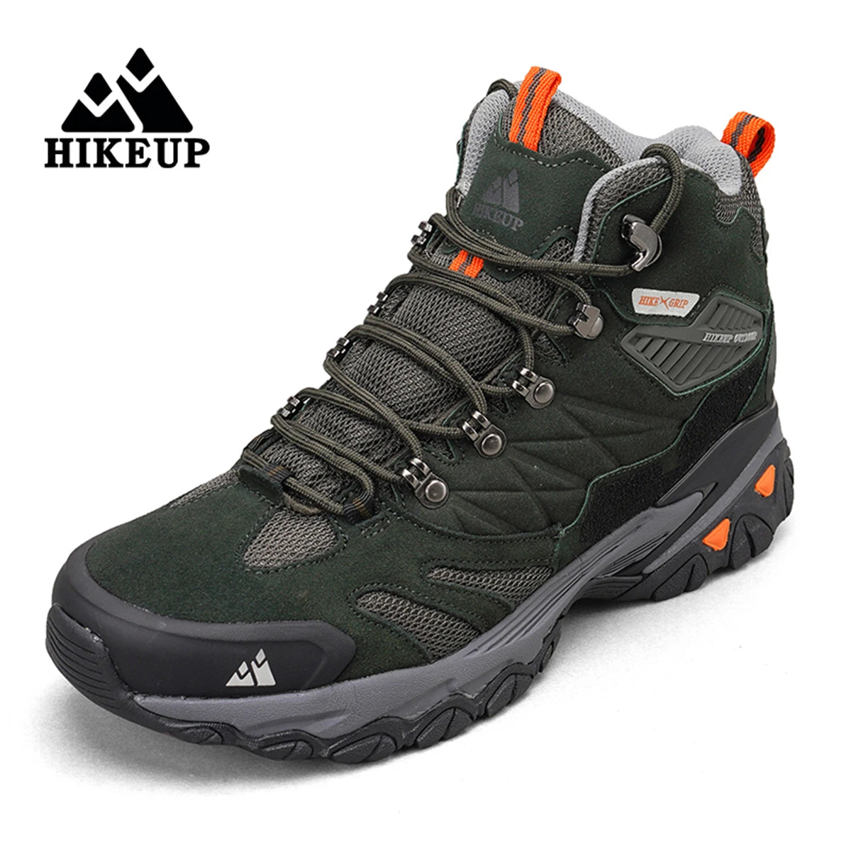 HIKEUP Men’s Winter Hiking Boots – Suede High-Top Tactical Outdoor Footwear