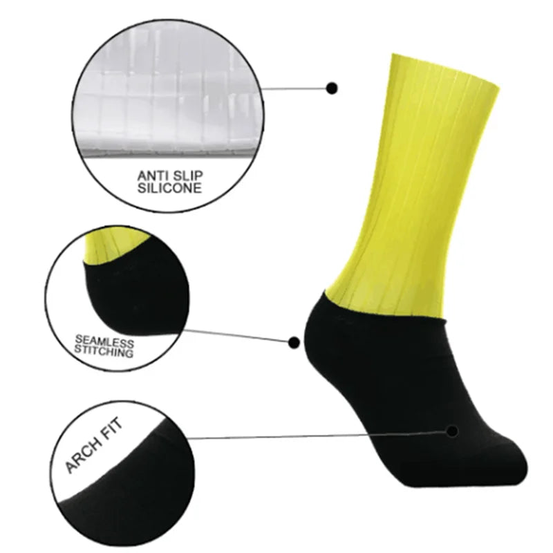 Whiteline Anti-Slip Aero Cycling Socks for Summer