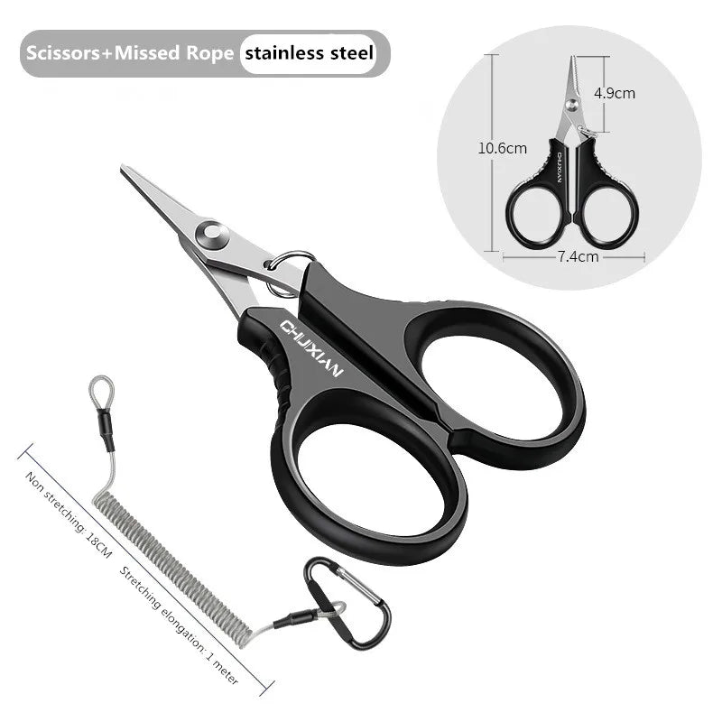 Titanium-Coated Fishing Scissors & Pliers