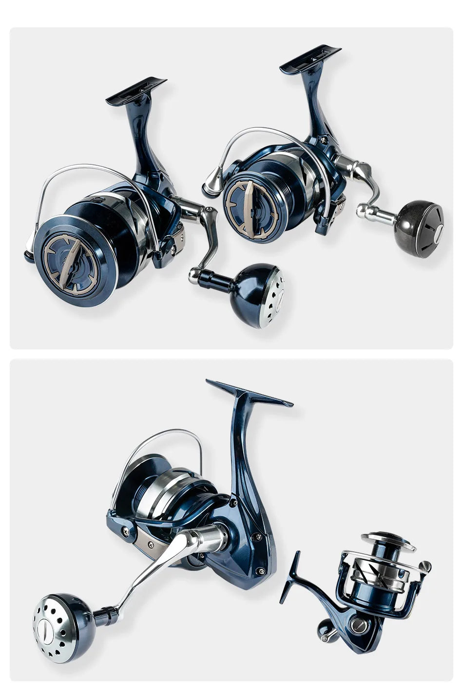 Noeby Spinning Fishing Reel 2500 3000 4000 5000 6000 8000 10000 Max Drag 25kg Aluminum Saltwater Spinning Fishing Reels