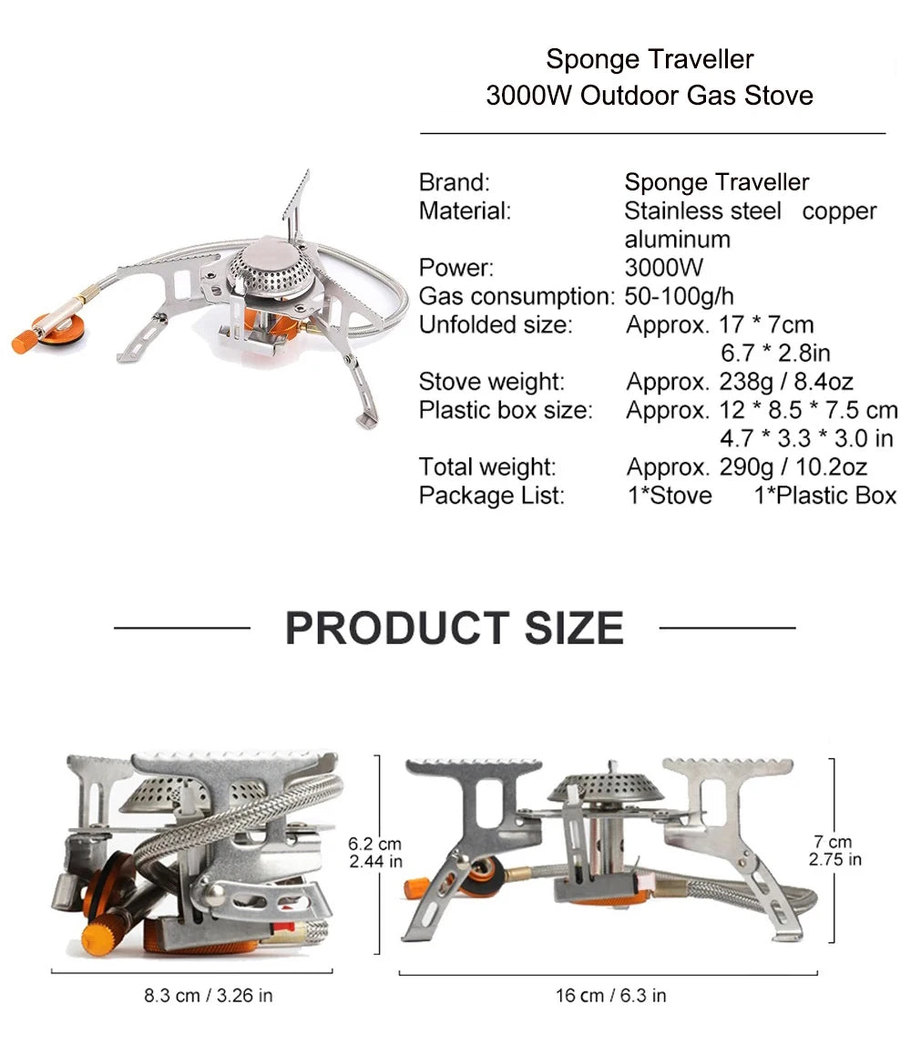 Camping Gas Stove – Portable Folding Outdoor Stove for Cooking
