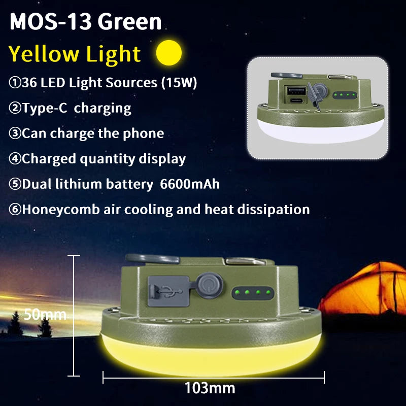 MOSLIGHTING 9900mAh Rechargeable LED Camping Lantern
