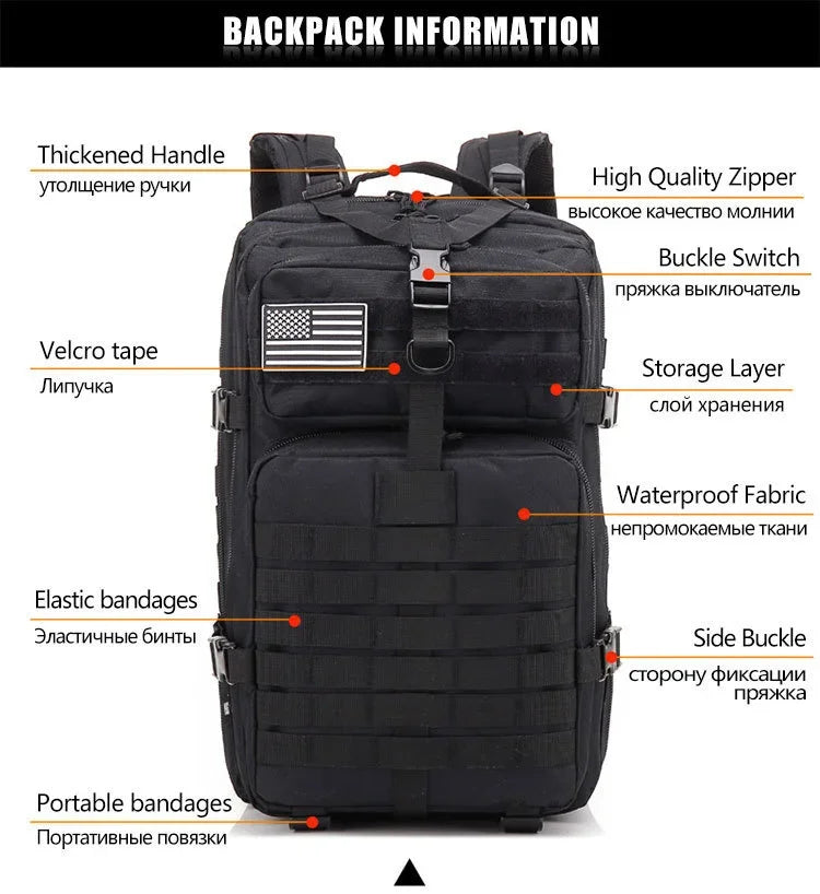 30L/50L Tactical MOLLE Backpack