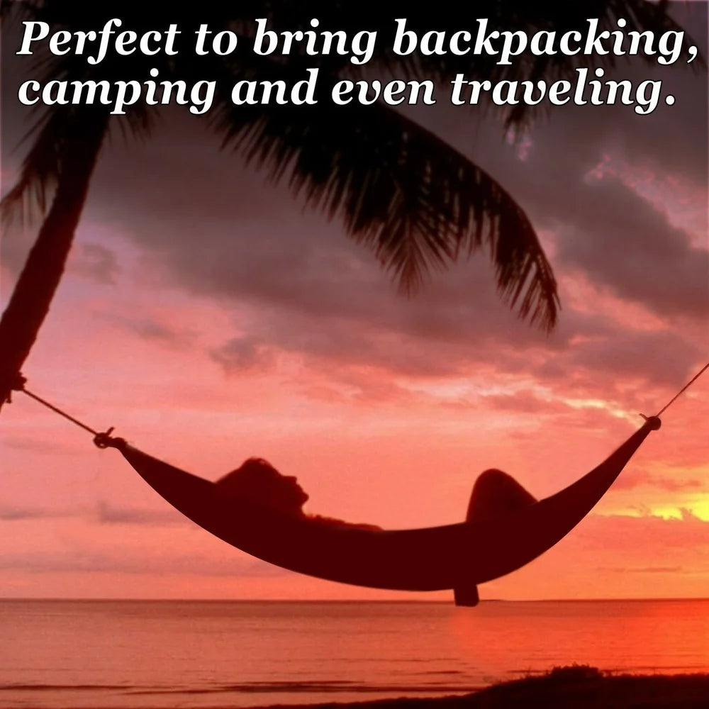 Ultra Light Nylon Parachute Hammock – Portable Camping & Travel Bed with Straps
