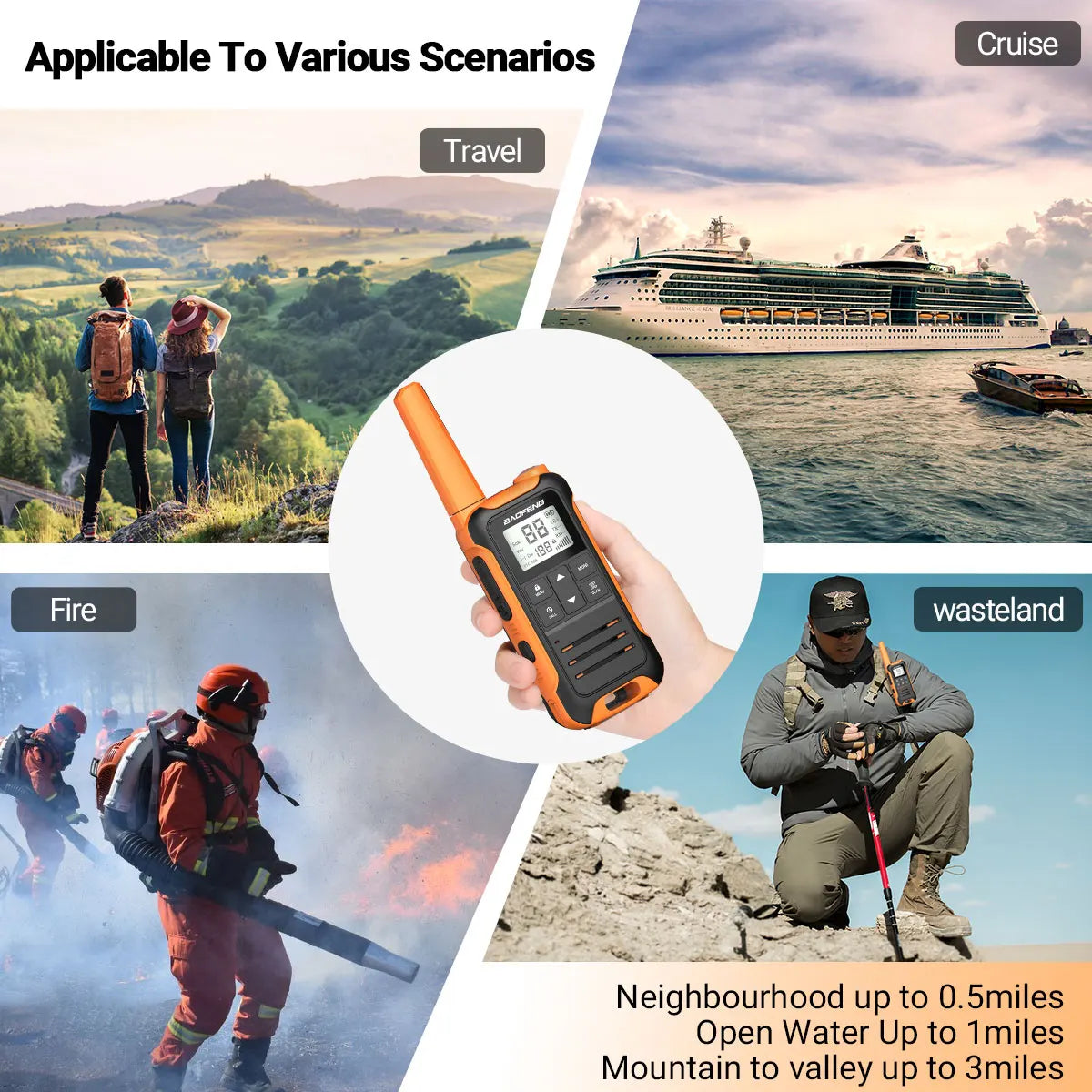 2pcs Baofeng F22 Mini Walkie Talkies