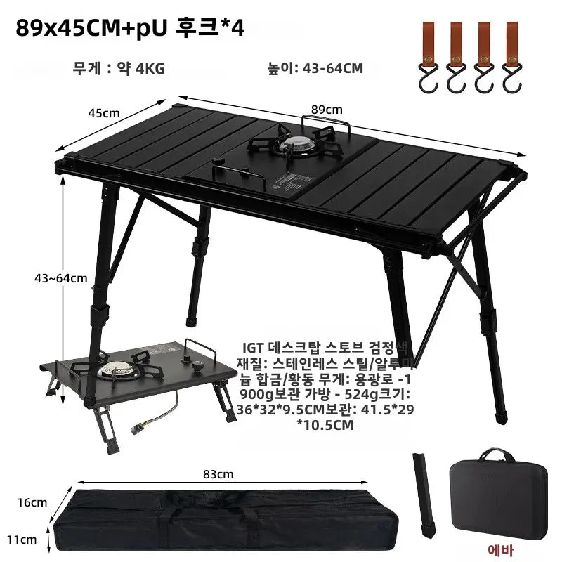 MOUNTAINHIKER Folding Wood Camping Table