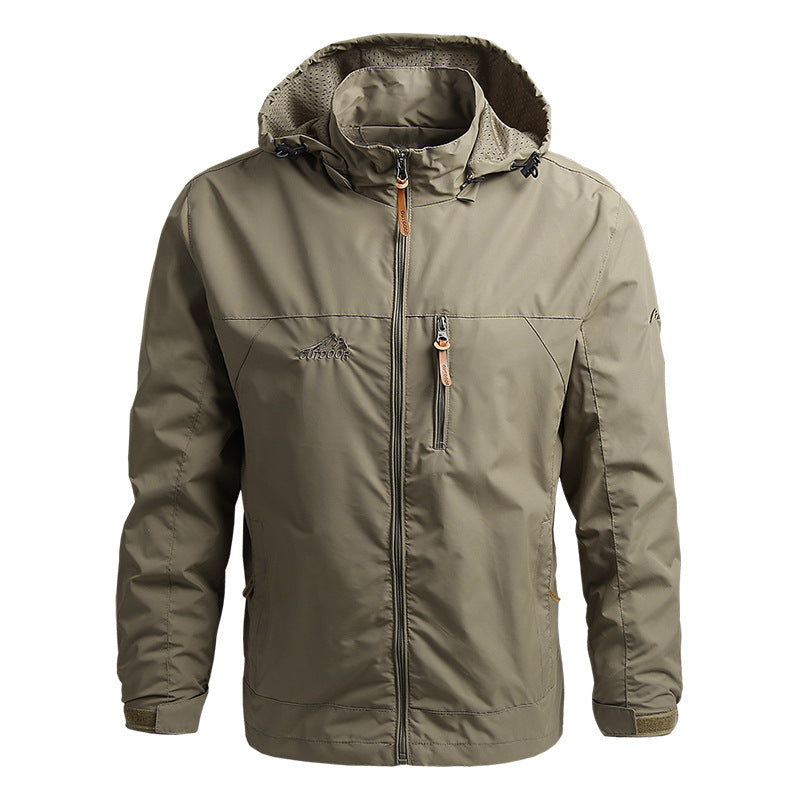 Tactical Waterproof Windbreaker Jacket with Hood