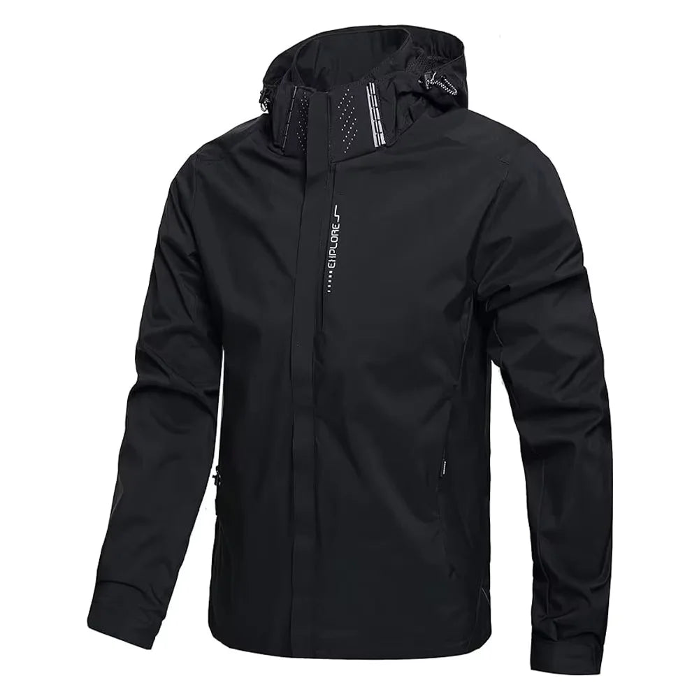 Lightweight Waterproof Rain Jacket & Windbreaker with Hood
