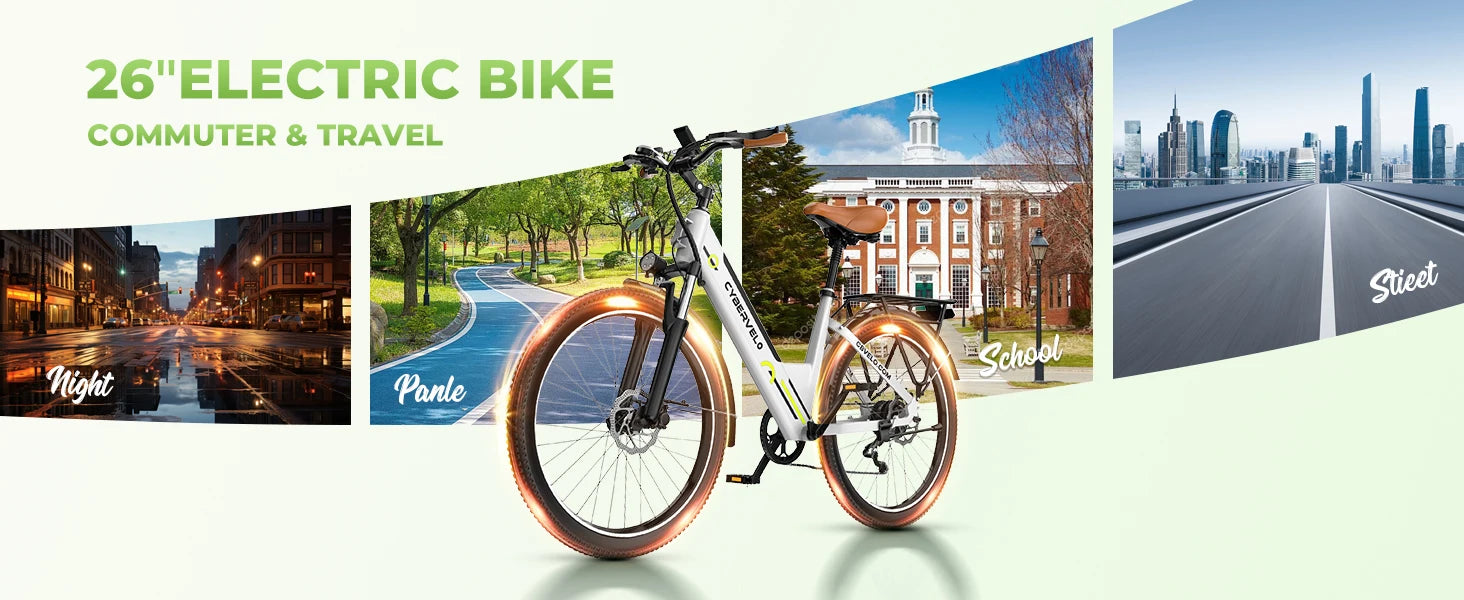 CYBERVELO 1000W Peak Electric Bike – Long Range & High Performance for Adults