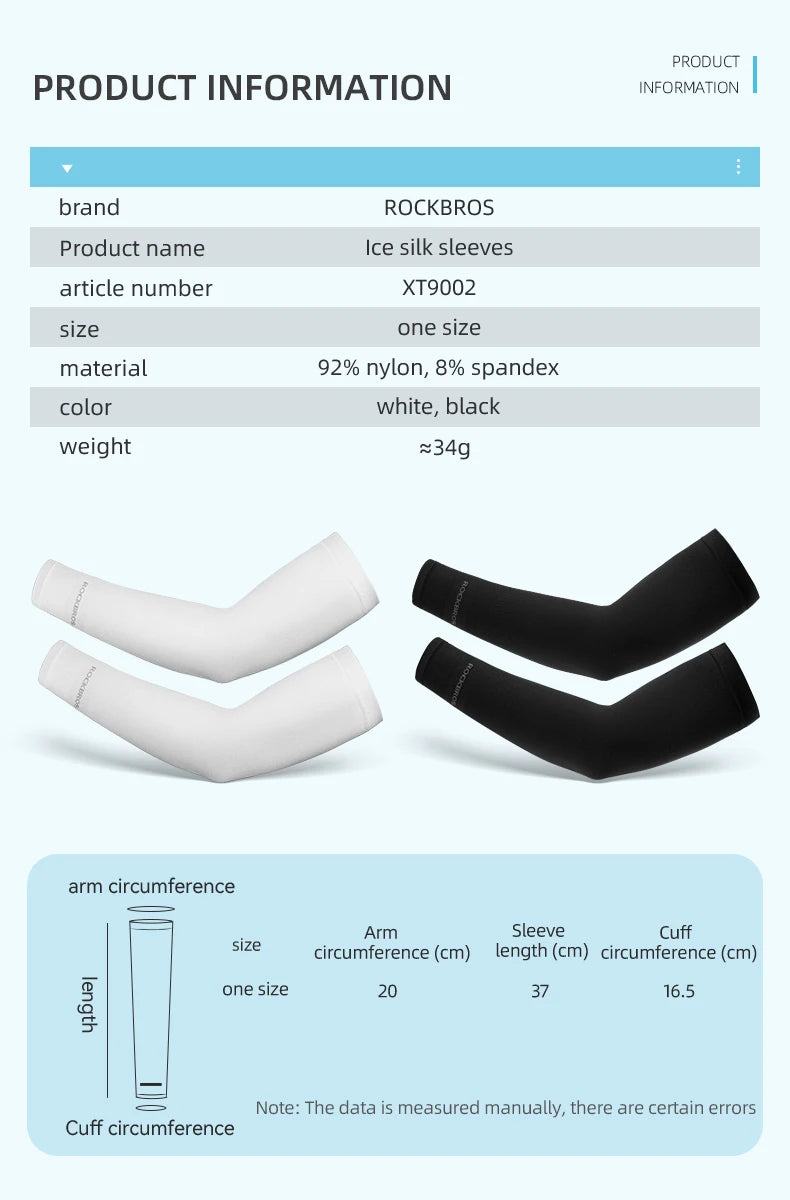 ROCKBROS Ice Silk UV Protection Cycling Sleeves