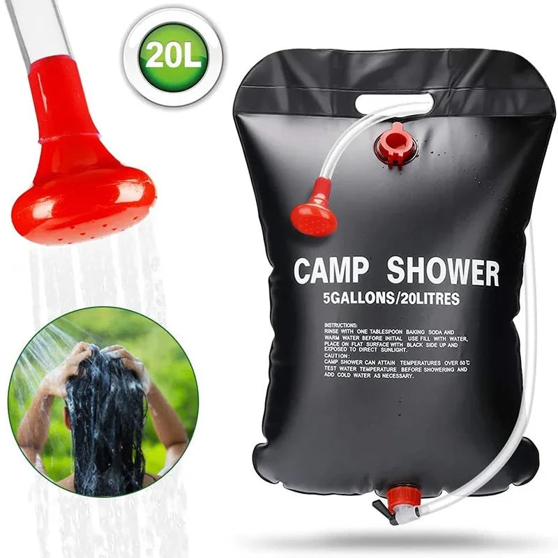 Foldable Solar Shower Bag for Camping (20/40L)