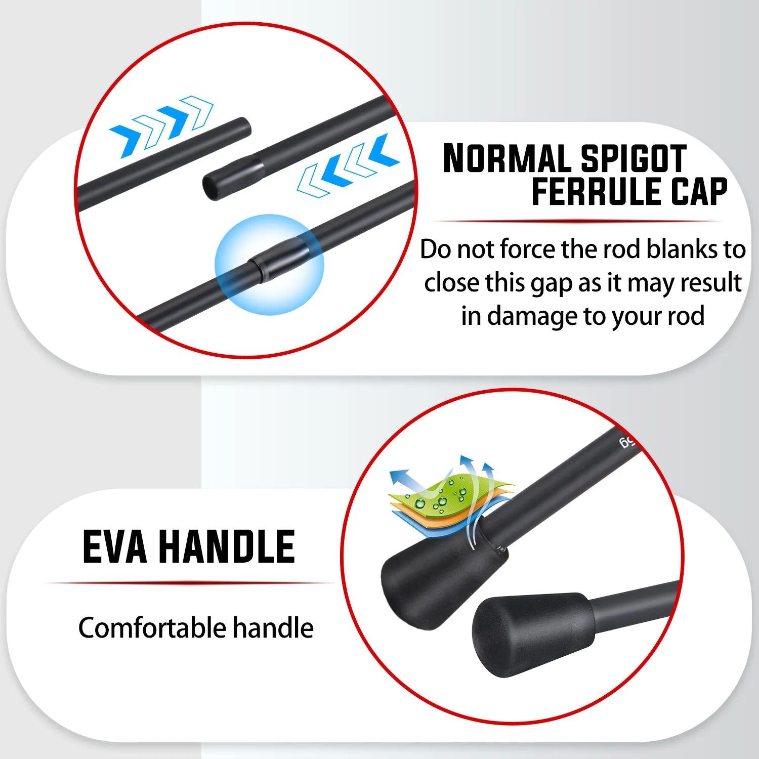 Sougayilang 2.1m Ultralight Carbon Fiber Casting/Spinning Rod