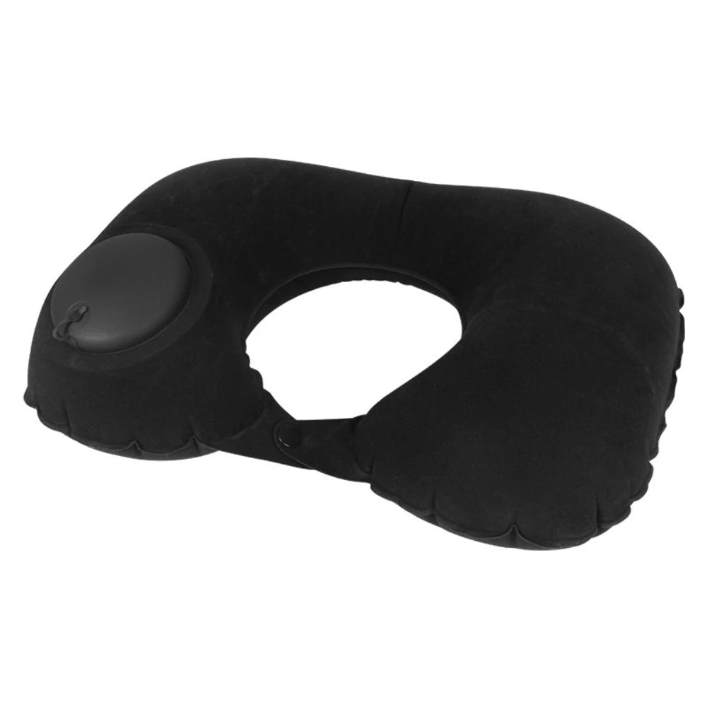 TARKA Inflatable Flocking Neck Pillow for Travel & Camping