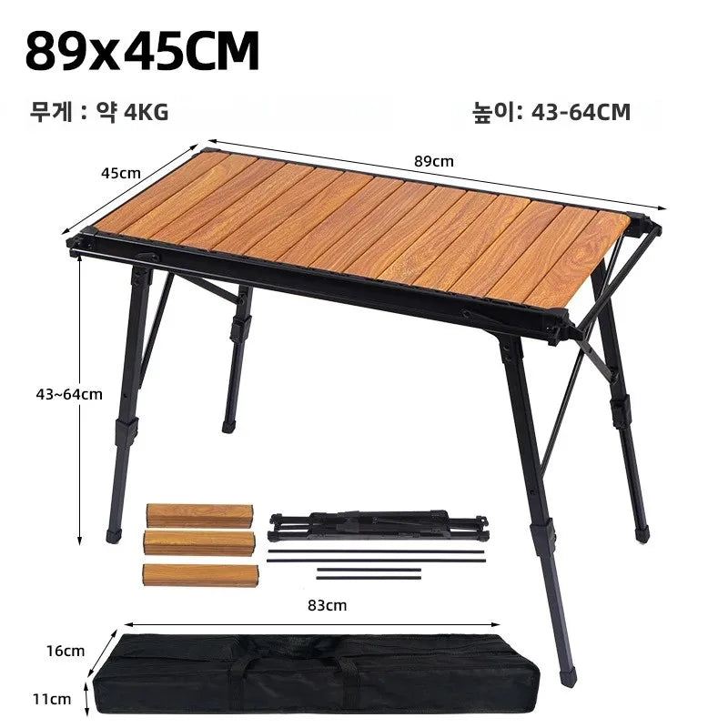 MOUNTAINHIKER Folding Wood Camping Table