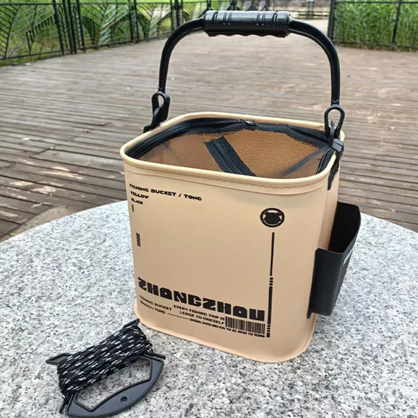 Foldable Portable EVA Fishing Bucket with Rope