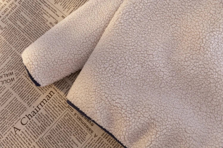 Plush Wool Riding Coat with Lamb Fleece