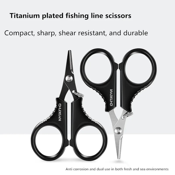 Titanium-Coated Fishing Scissors & Pliers