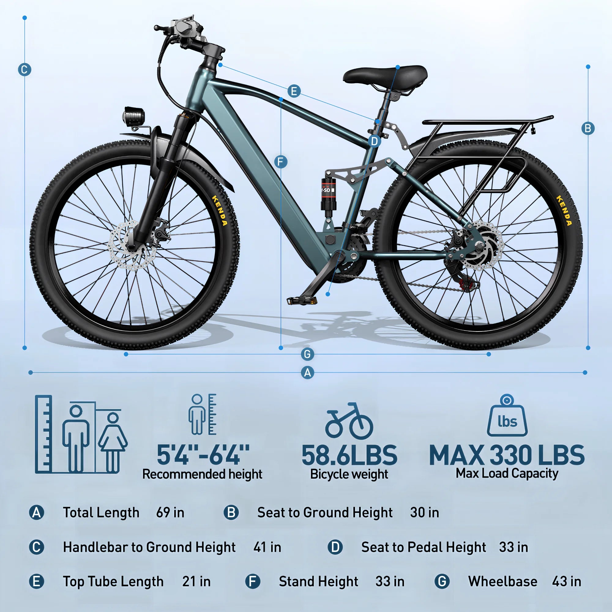 750W Adults Electric Bike – Powerful, Versatile & Built for City and Mountain Rides