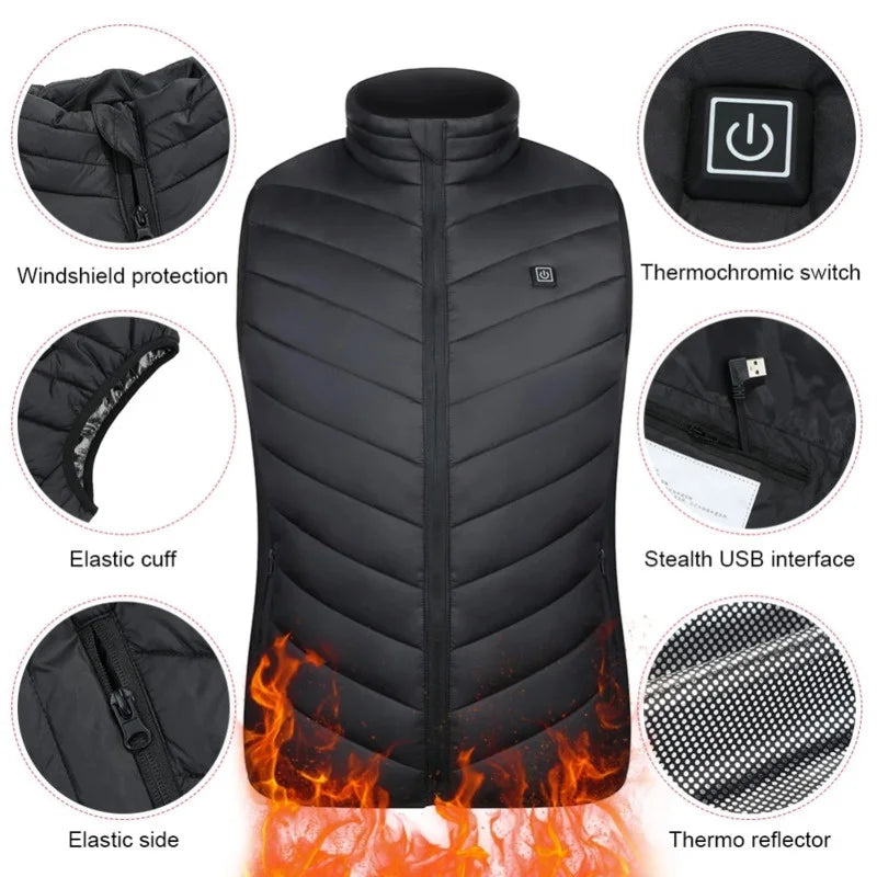 USB Heating Jacket for Men & Women (9/13/17 Zone)