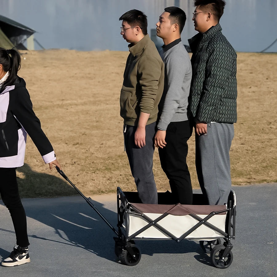 Heavy-Duty Collapsible Folding Utility Wagon for Beach & Camping