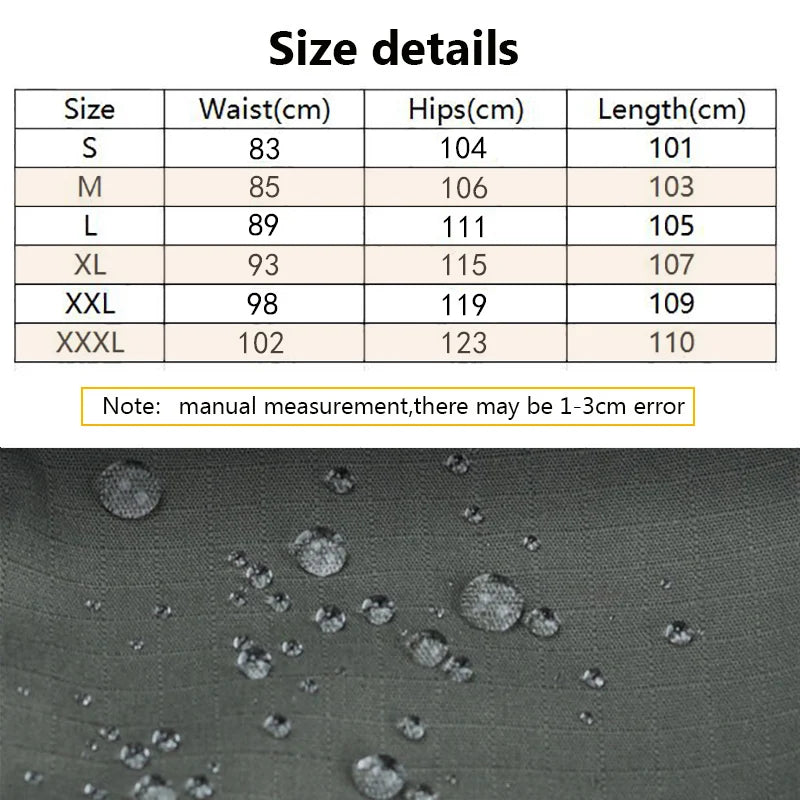 Waterproof Tactical Cargo Pants with Multi-Pockets