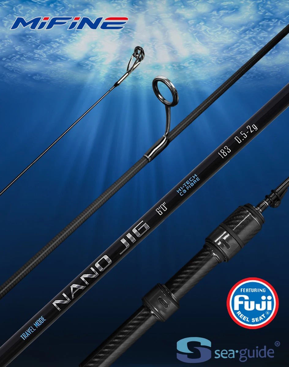 MIFINE NANO JIG Travel Spinning Rod – Ultra-Light & Portable