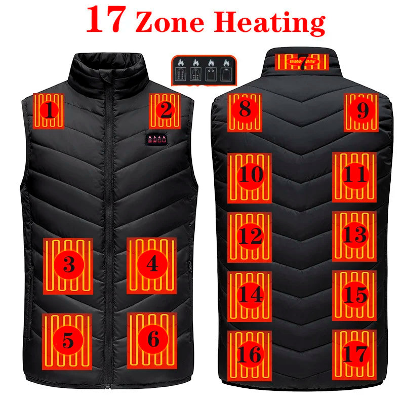 USB Heating Jacket for Men & Women (9/13/17 Zone)