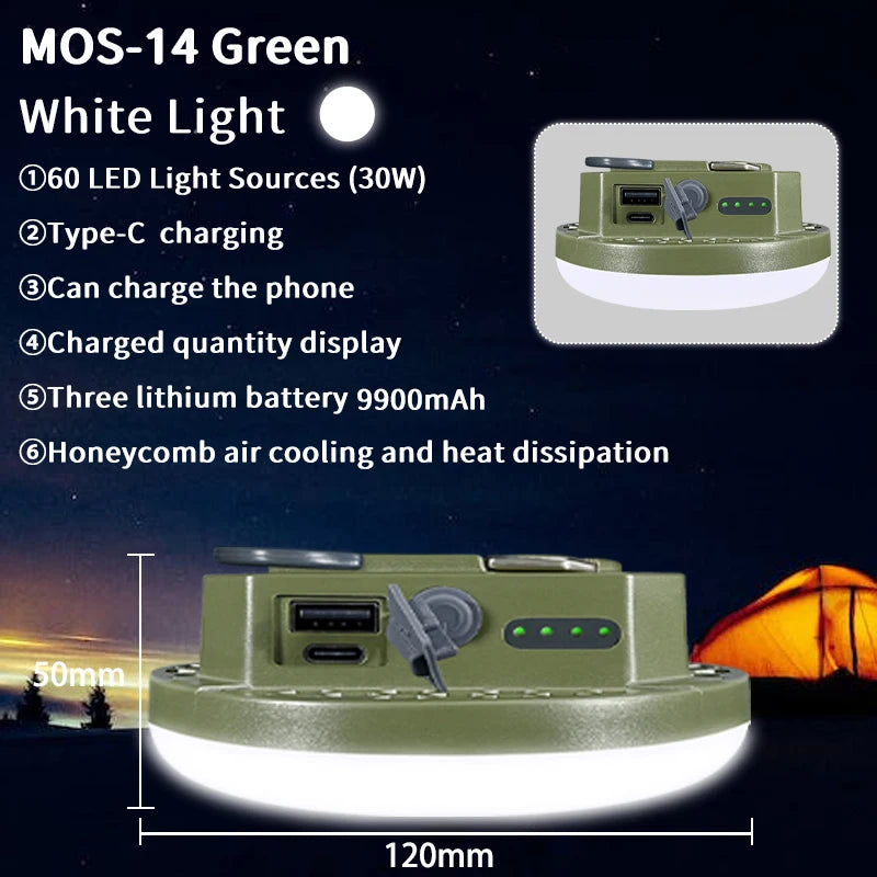 MOSLIGHTING 9900mAh Rechargeable LED Camping Lantern