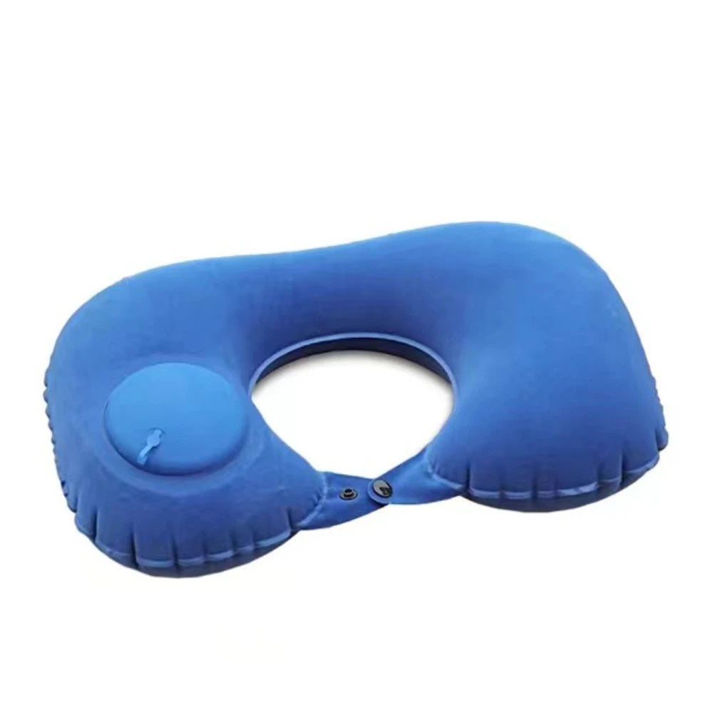 TARKA Inflatable Flocking Neck Pillow for Travel & Camping