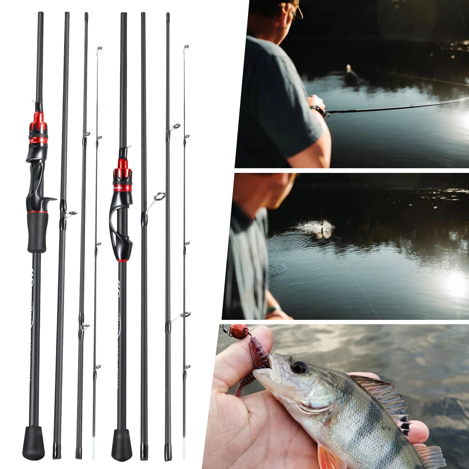 Sougayilang 2.1m Ultralight Carbon Fiber Casting/Spinning Rod
