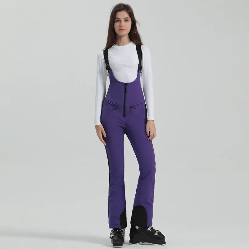 Insulated Waterproof Ski & Snowboard Overalls with Suspenders for Winter