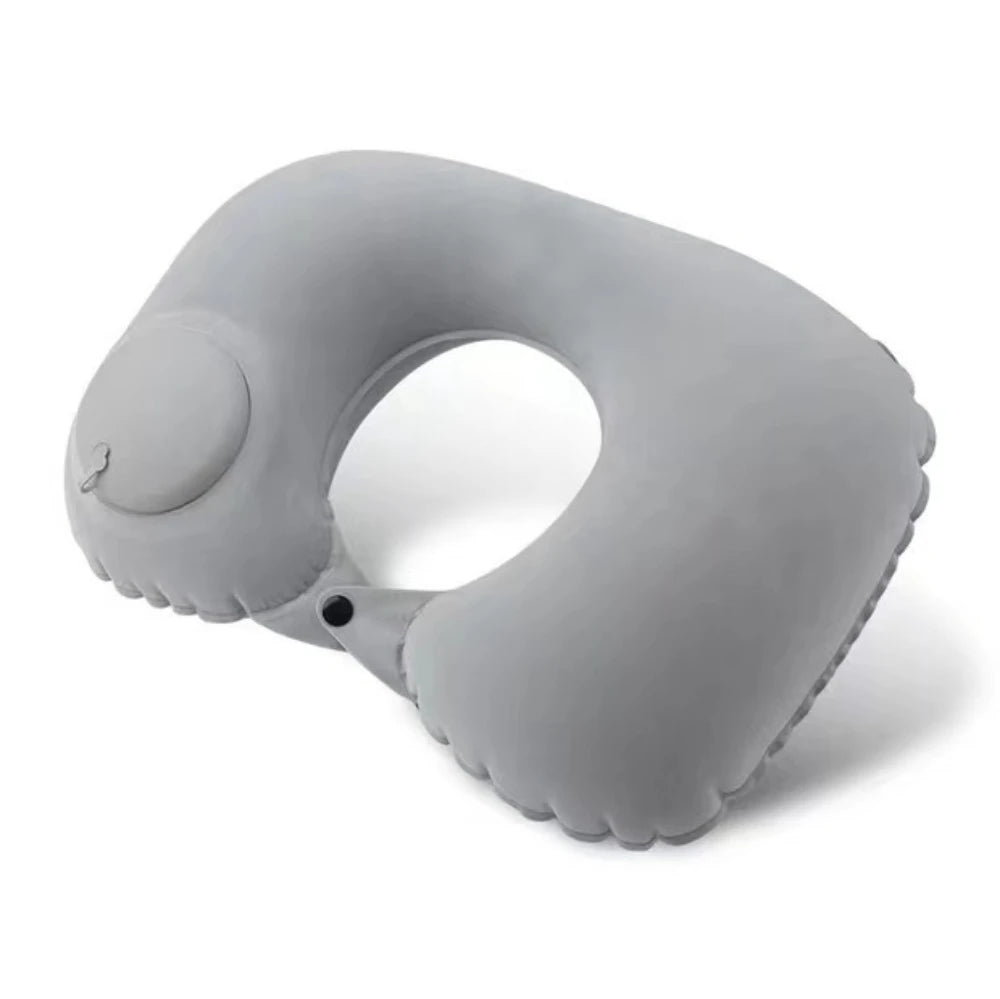 TARKA Inflatable Flocking Neck Pillow for Travel & Camping