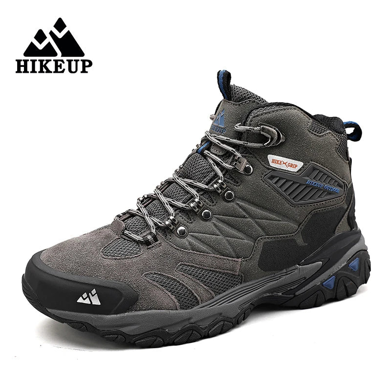 HIKEUP Men’s Winter Hiking Boots – Suede High-Top Tactical Outdoor Footwear