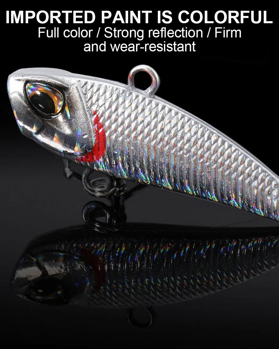 WALK FISH Spinner Bait Metal VIB Fishing Lure – Rotating Tail Vibration Sequins
