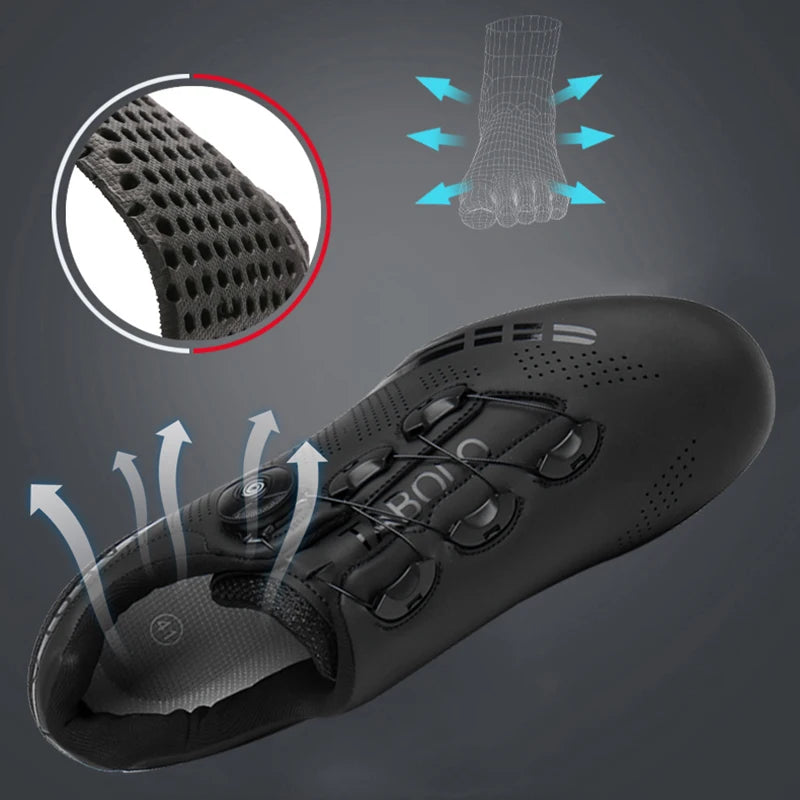 Road Cycling Shoes with Self-Locking Cleats