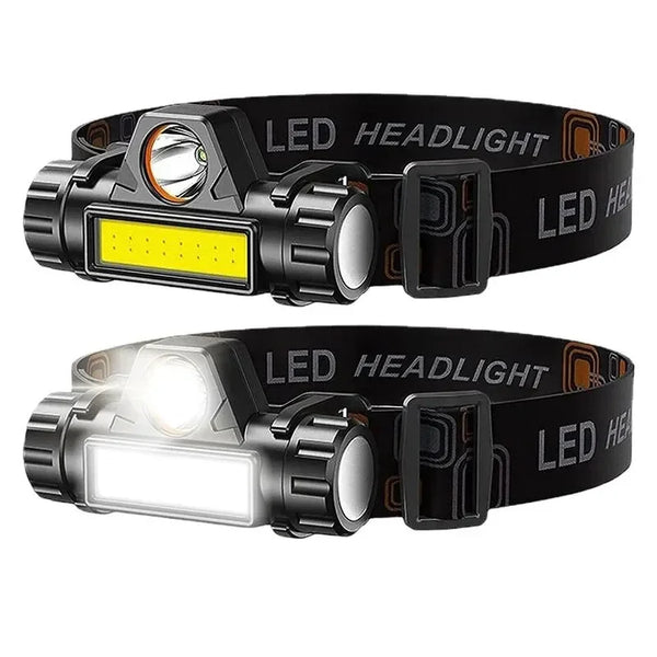Rechargeable COB LED Headlamp with Magnetic Head Torch