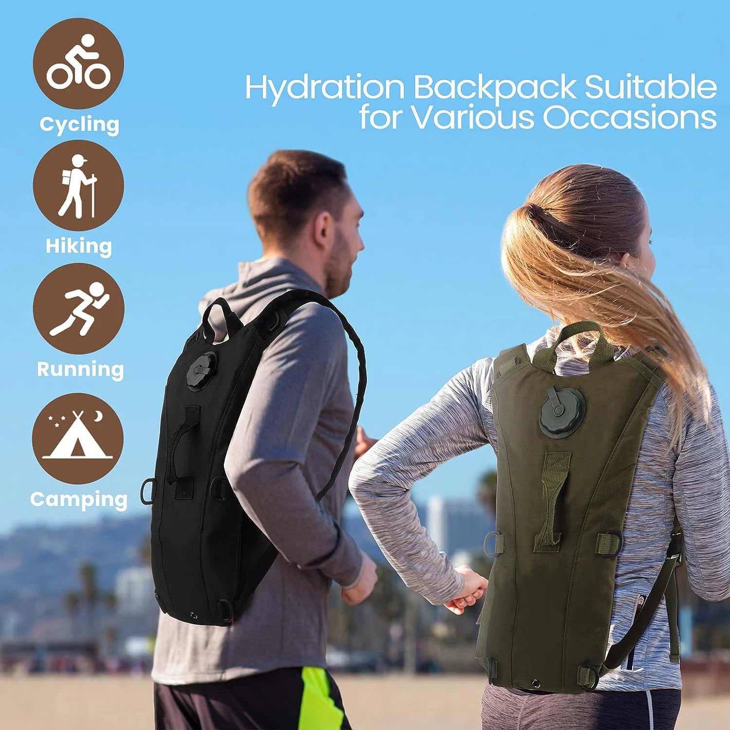 3L Hydration Pack Backpack for Hiking & Cycling
