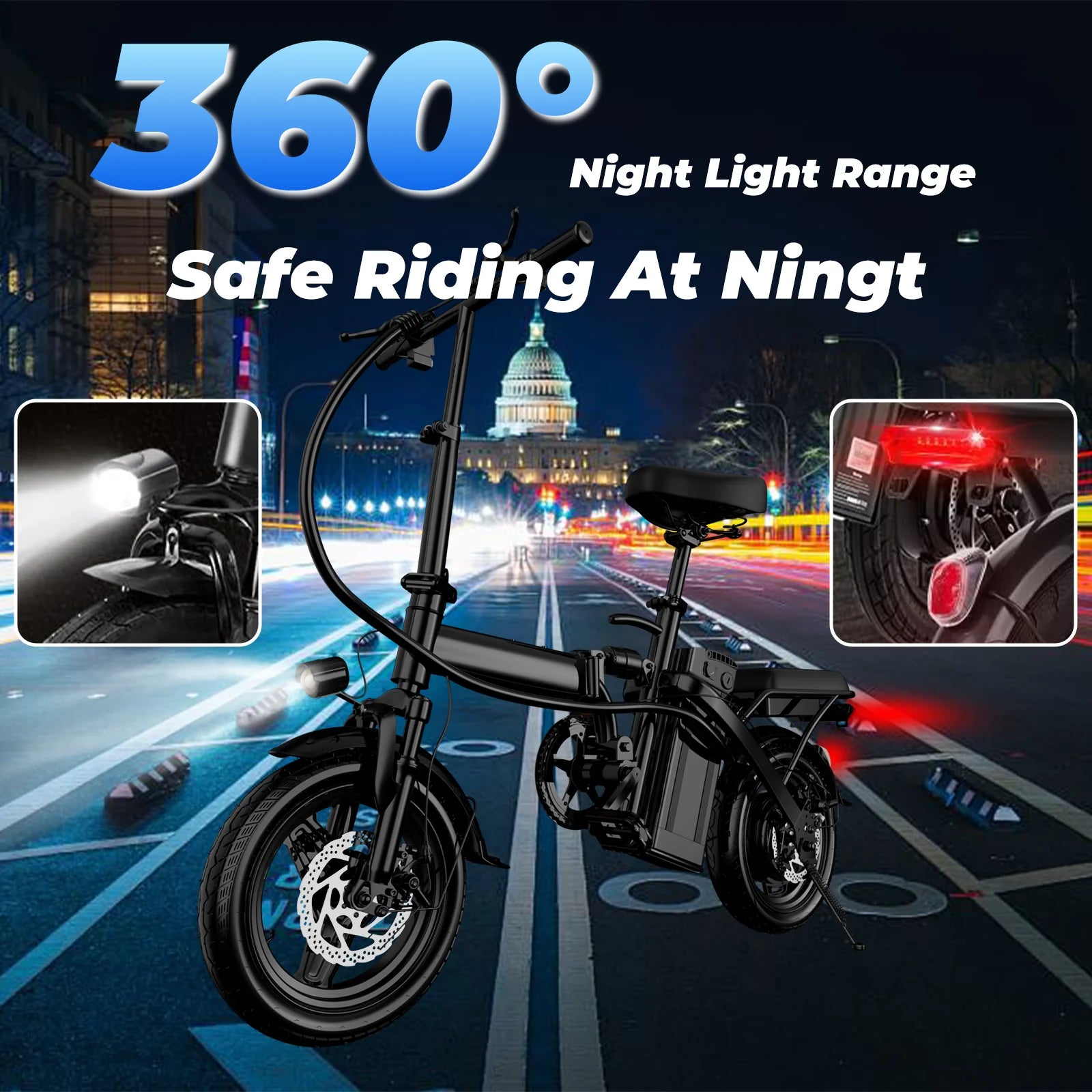LELEKUAI 500W Adult Electric Bike – Compact, Powerful & Foldable