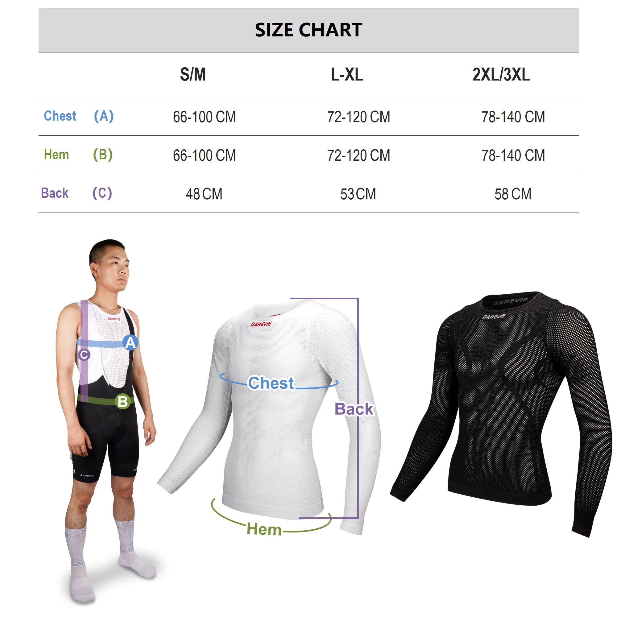 DAREVIE Seamless Cycling Compression Base Layer